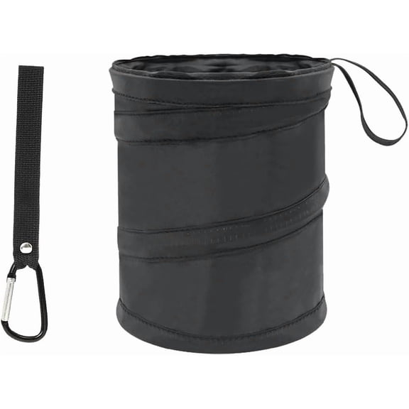 1 Gallon Collapsible Pop-up Trash Can - Mini Portable Garbage Can Trash Bin with Attached Hook&Elastic Band - Basket Bin Auto Garbage Bag for / (1Set)