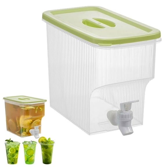 1 Gallon Drink Dispenser with Spigot for Fridge,Leakproof Plastic Water Container Fridge Beverage Dispenser Ice Juice Dispenser with Spigot for Home Party Restaurant Bar Buffet
