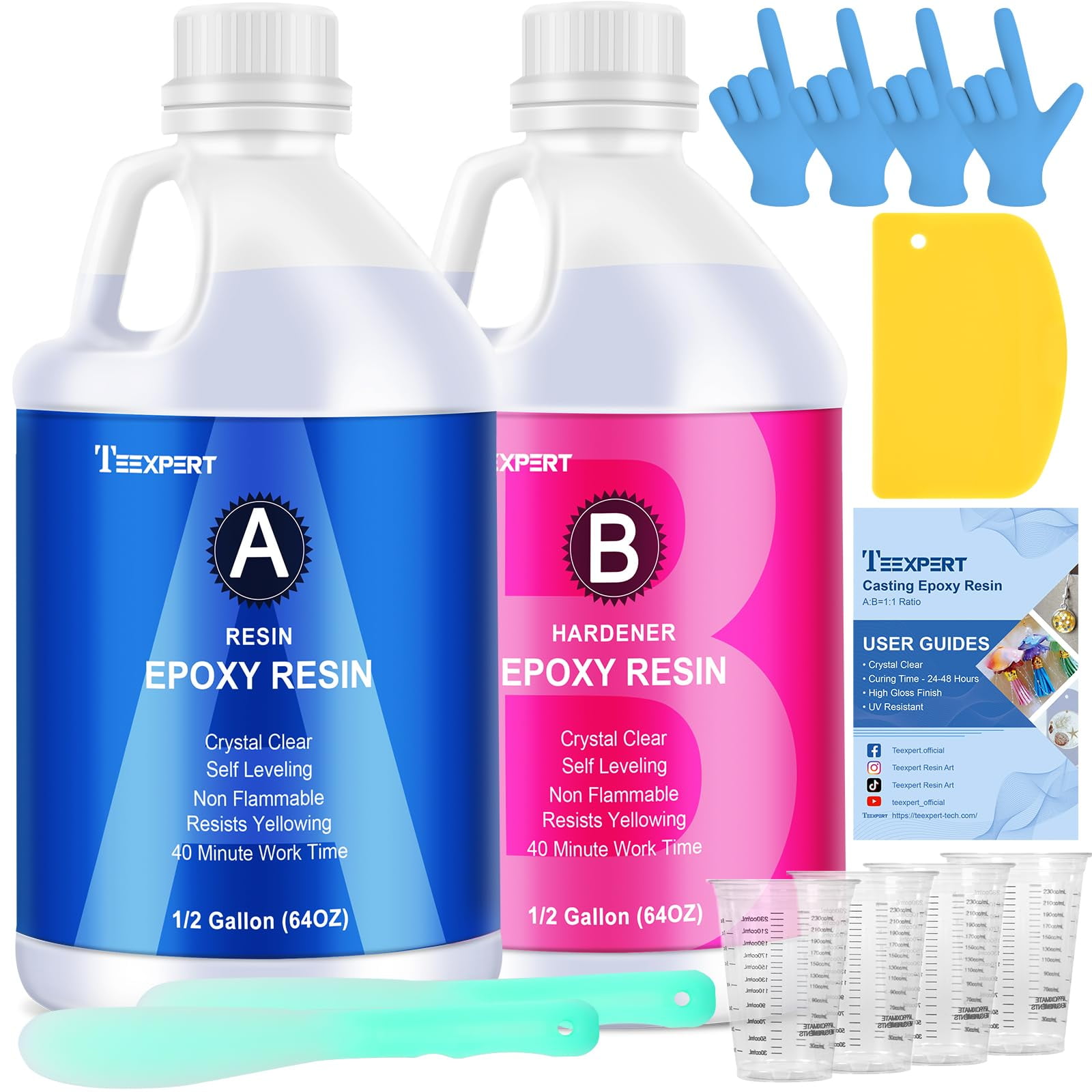Premier Flow Epoxy Resin 1 Gallon Kit Coatings, Castings, Jewelry, Crafts &  More
