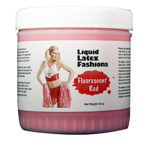 1 Gallon Fluorescent Red Liquid Latex *Ammonia Free* Body Paint