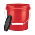 1 Gallon Food Grade Buckets With Lids BPA Free Plastic Containers Three