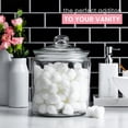 thumbnail image 1 of 1 Gallon Glass Cookie Jar - Large Food Storage Container with Airtight Lid - Keep Fresh Flour, Chewy Pet Treats, Candy, Dried Foods, Detergent Pods for Your Kitchen or Laundry Room- Pack of 2, 1 of 7