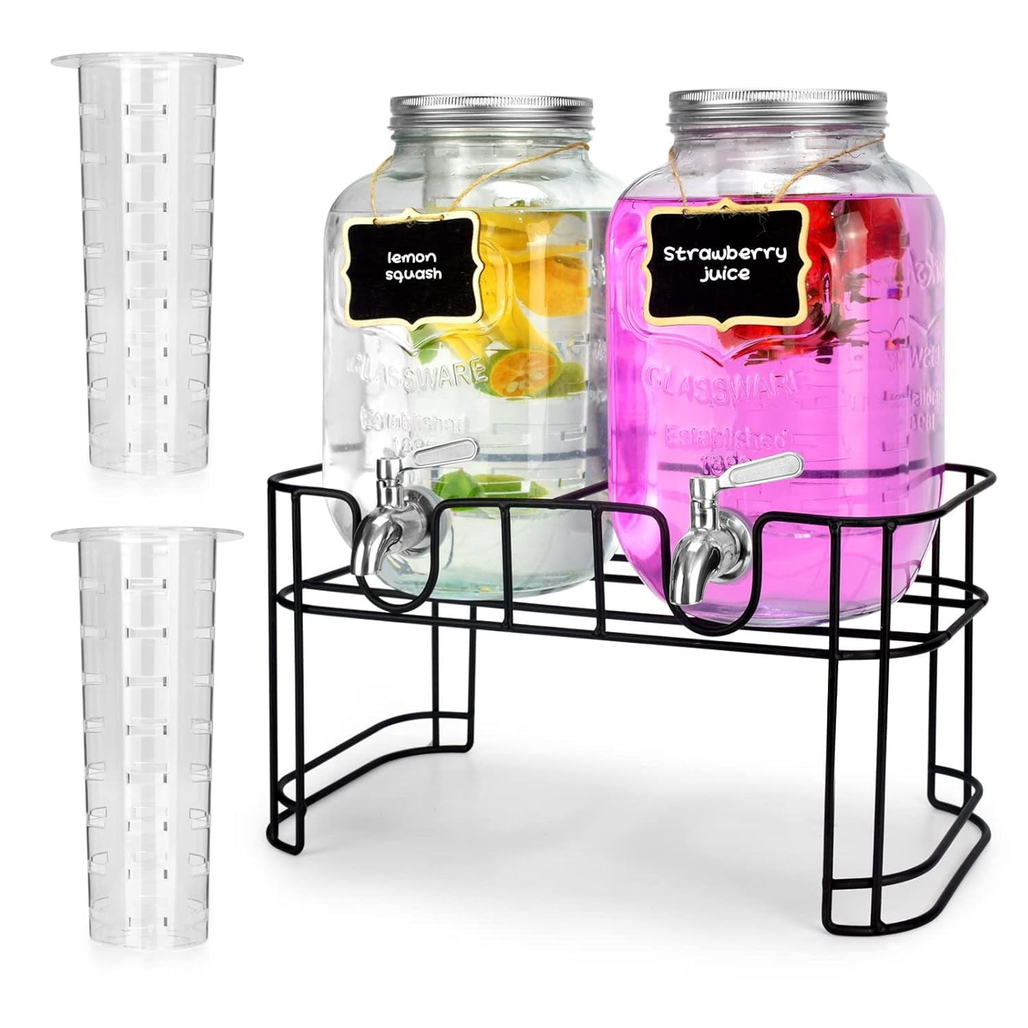 Trademark Innovations 3L Beverage Dispenser With Ice Core – Tower Drink Dispenser For Parties, 100 Oz - View #2