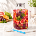 1 Gallon Glass Pitcher with Lid, Normal Color, Borosilicate Glass ...