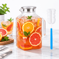 Ice Tea Pitcher Set 1 Gallon Glpitcher With Lid - Square Ice Tea - Walmart.com