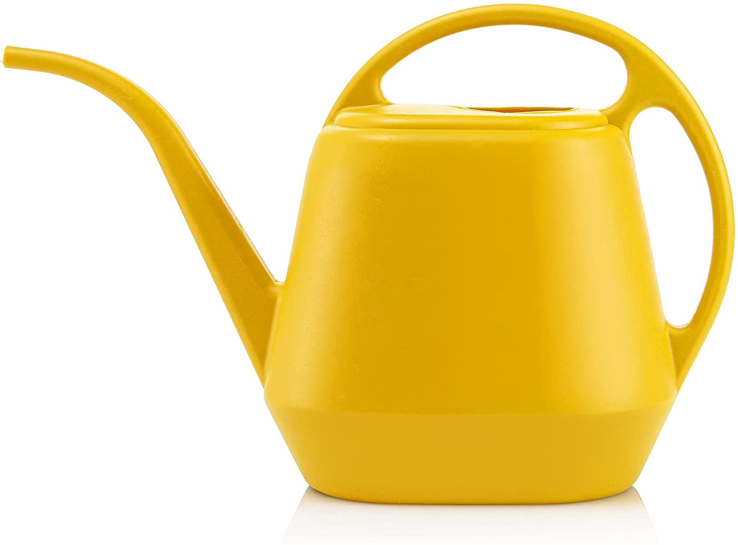 1 Gallon Large Plastic Watering Can Yellow, Durable Lightweight Plant Waterer for Indoor Houseplants Outdoor Garden Patio Use