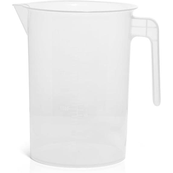 1 Gallon Measuring Pitcher | 3.785 Liter Shatterproof Plastic Large Graduated Mixing Pitchers, 1 Gallon (128 Fl Oz)