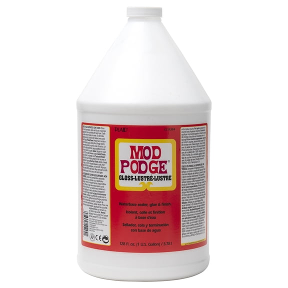 1 Gallon Mod Podge Gloss Finish - Non-Toxic - Water Based Decoupage Glue - Sealer - and Finish for Arts & Crafts - Bulk 4 Pack