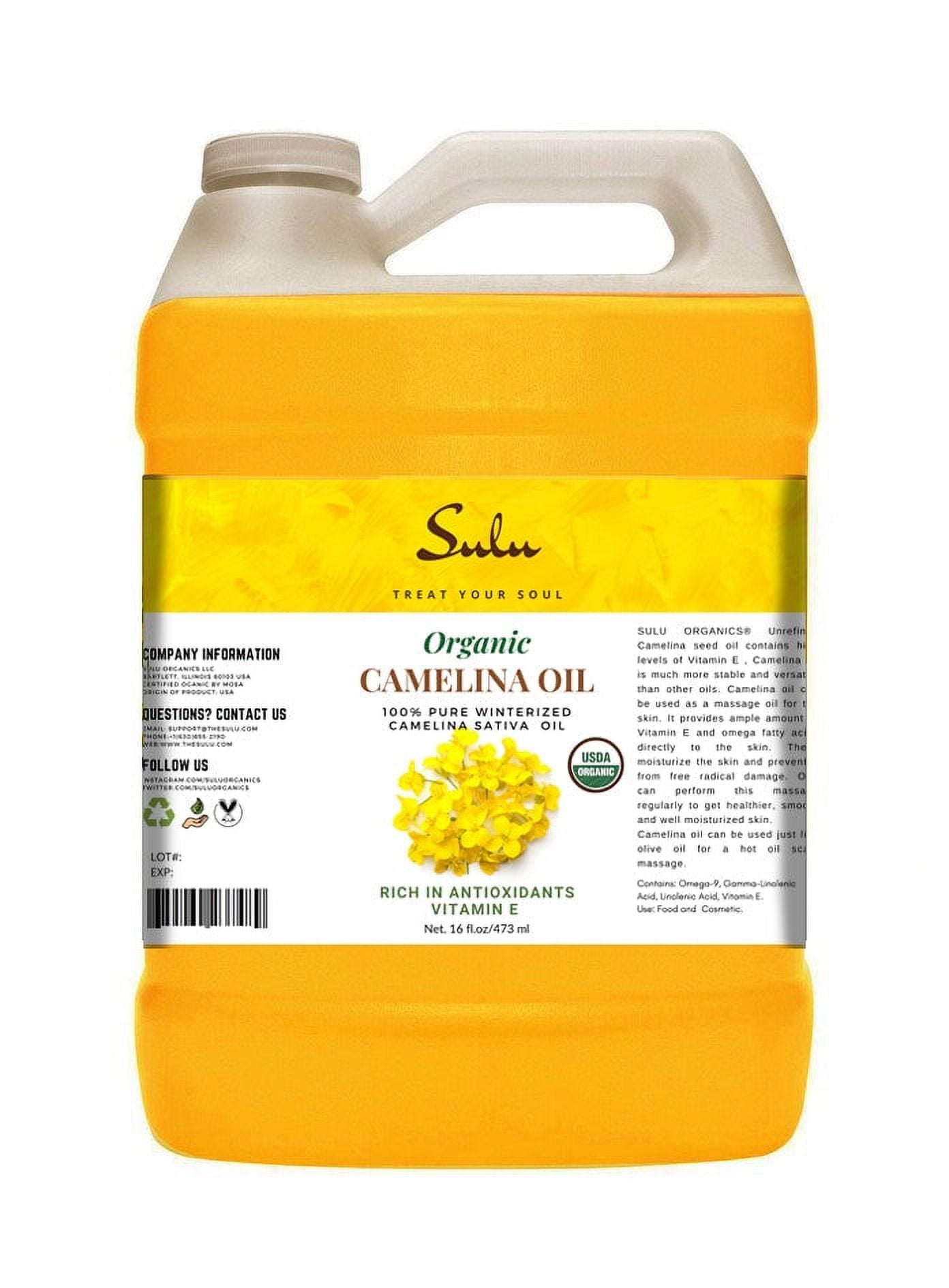1 Gallon Organic Unrefined Camelina Seed Oil Cold Pressed