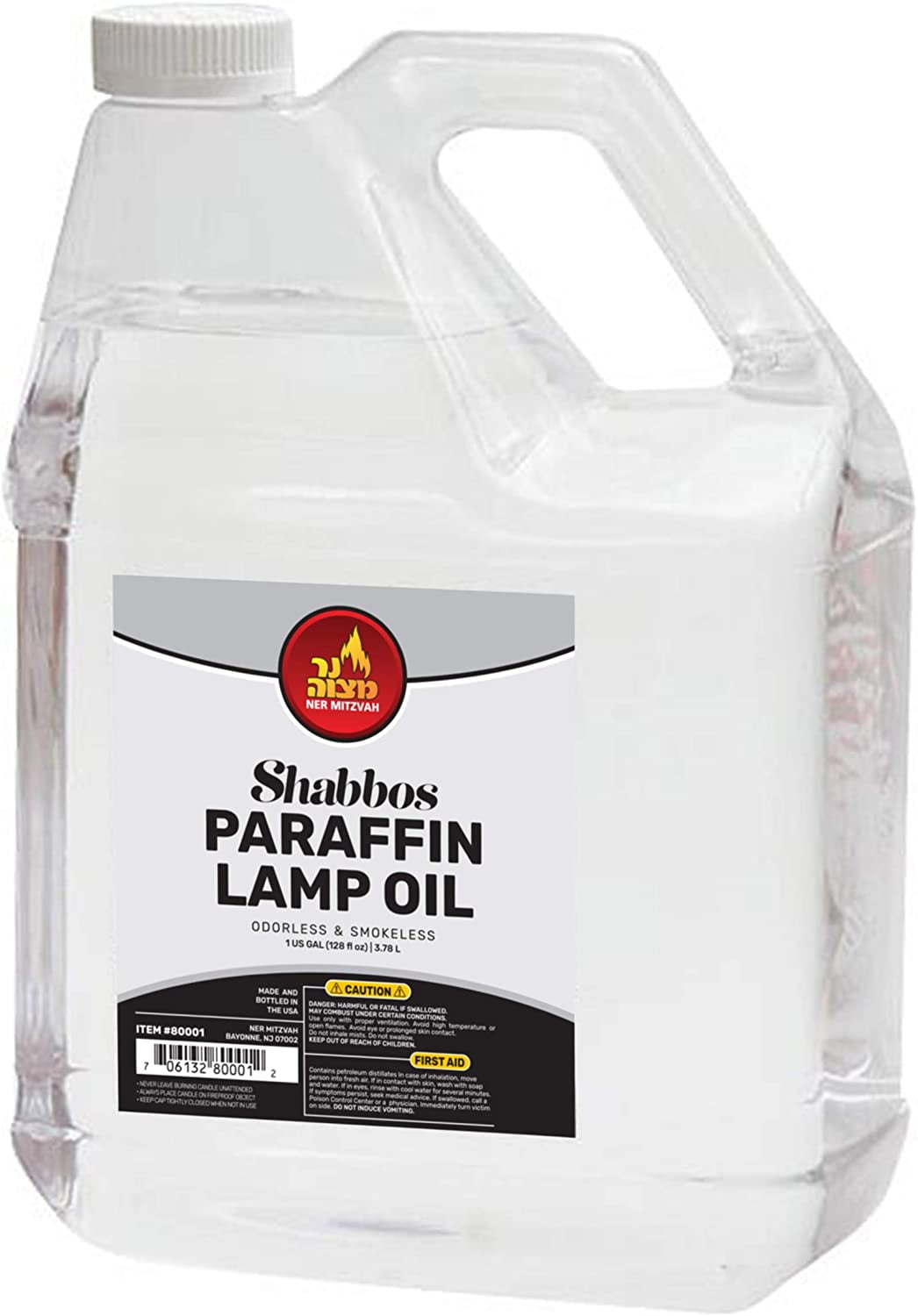 1 Gallon Paraffin Lamp Oil Clear Smokeless, Odorless, Clean Burning