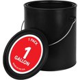 thumbnail image 1 of 1 Gallon Plastic Paint Bucket (Black) - Triple Lock Airtight Seal - Minimizes Skimming - Rust Proof - Odor & Chemical Resistant - 128 Fl Oz All-Plastic Paint Can with Metal Handle - Stock Your Home, 1 of 8