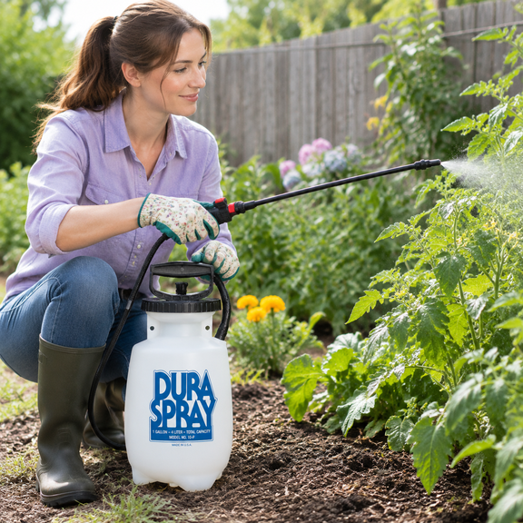1-Gallon Plastic Poly Lawn & Garden Sprayer with 12-Inch Wand