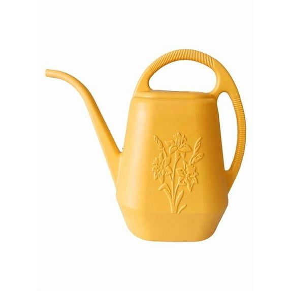 1 Gallon Plastic Watering Can - Long Spout, Ergonomic Handle, Ideal for Indoor/Outdoor Plants, Bonsai & Small Plant Care,Yellow,1PCS