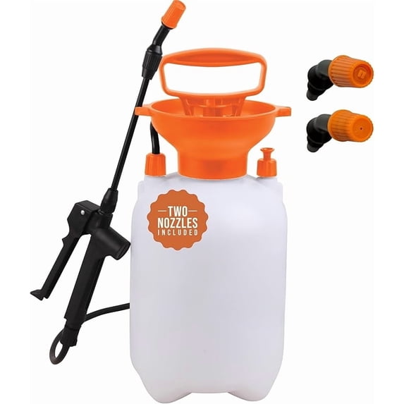 1 Gallon Pump Sprayer – HD101 Garden Sprayer for Weeds, Lawn Care & Pesticides – 52” Long Hose, 2 Nozzles & Easy Carry Handle – Durable & Lightweight