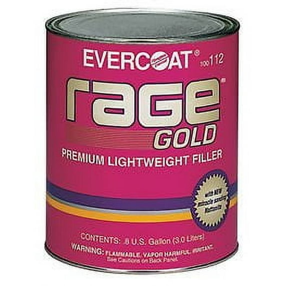 1 Gallon Rage Gold - Premium Lightweight Body Filler - Part# FIB 112