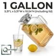 thumbnail image 1 of 1 Gallon Square Glass Pitcher with Lid and Handle, Borosilicate Water Pitcher for Fridge, Iced Tea, 1 of 14