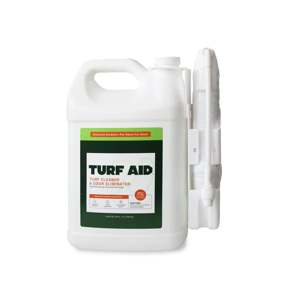 1 Gallon Turf Aid Turf Cleaner & Pet (Dogs, Cats, Other) Odor Eliminator with Power Sprayer