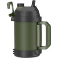 thumbnail image 1 of 1 Gallon Water Jug,  Gallon Large Triple Wall Insulated Metal Jug With Straw and Spout,  128 oz Stainless Steel  Water Bottle Keeps Cold 48 Hours for Outdoors, Green, 1 of 6