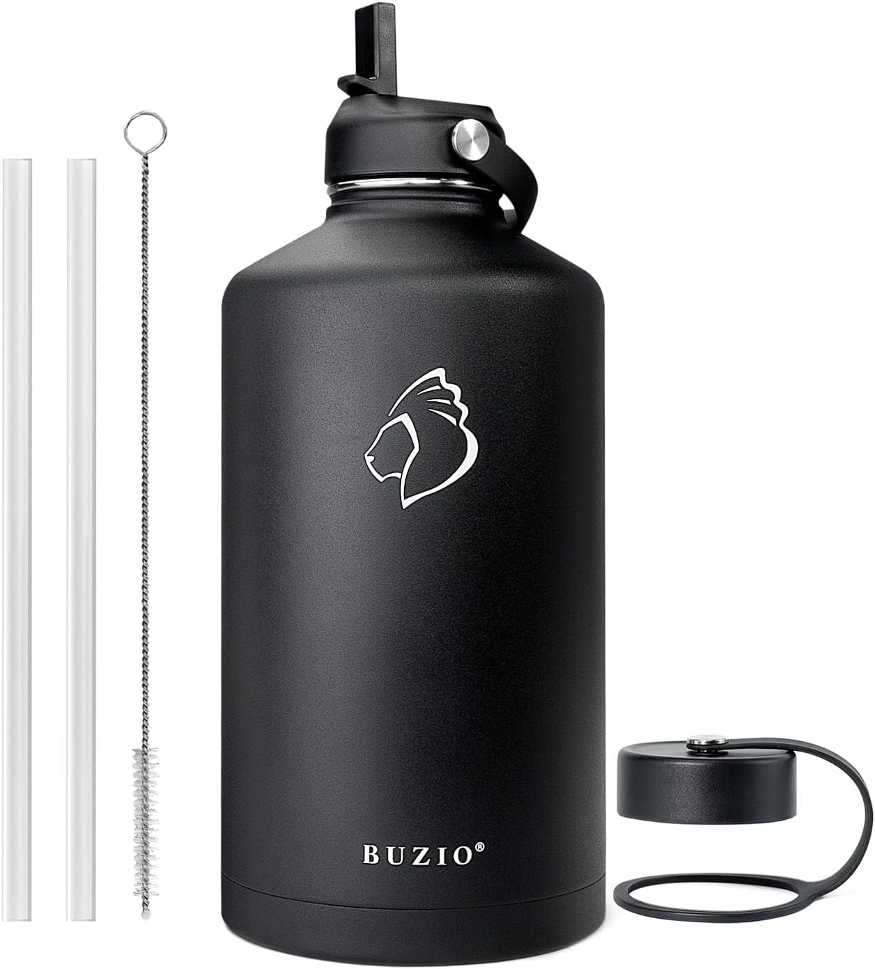 1 Gallon Water Jug with Straw Handle Lid, 128oz Water Bottle Stainless