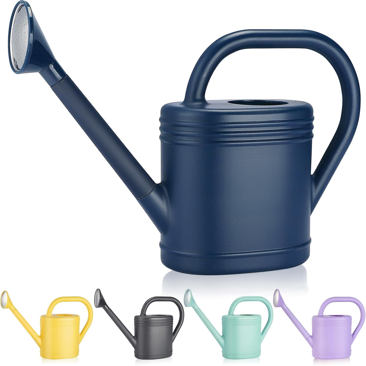 1 Gallon Watering Can for Indoor Plants, Garden Cans Outdoor Plant House Flower, Modern Large Long Spout with Sprinkler Head