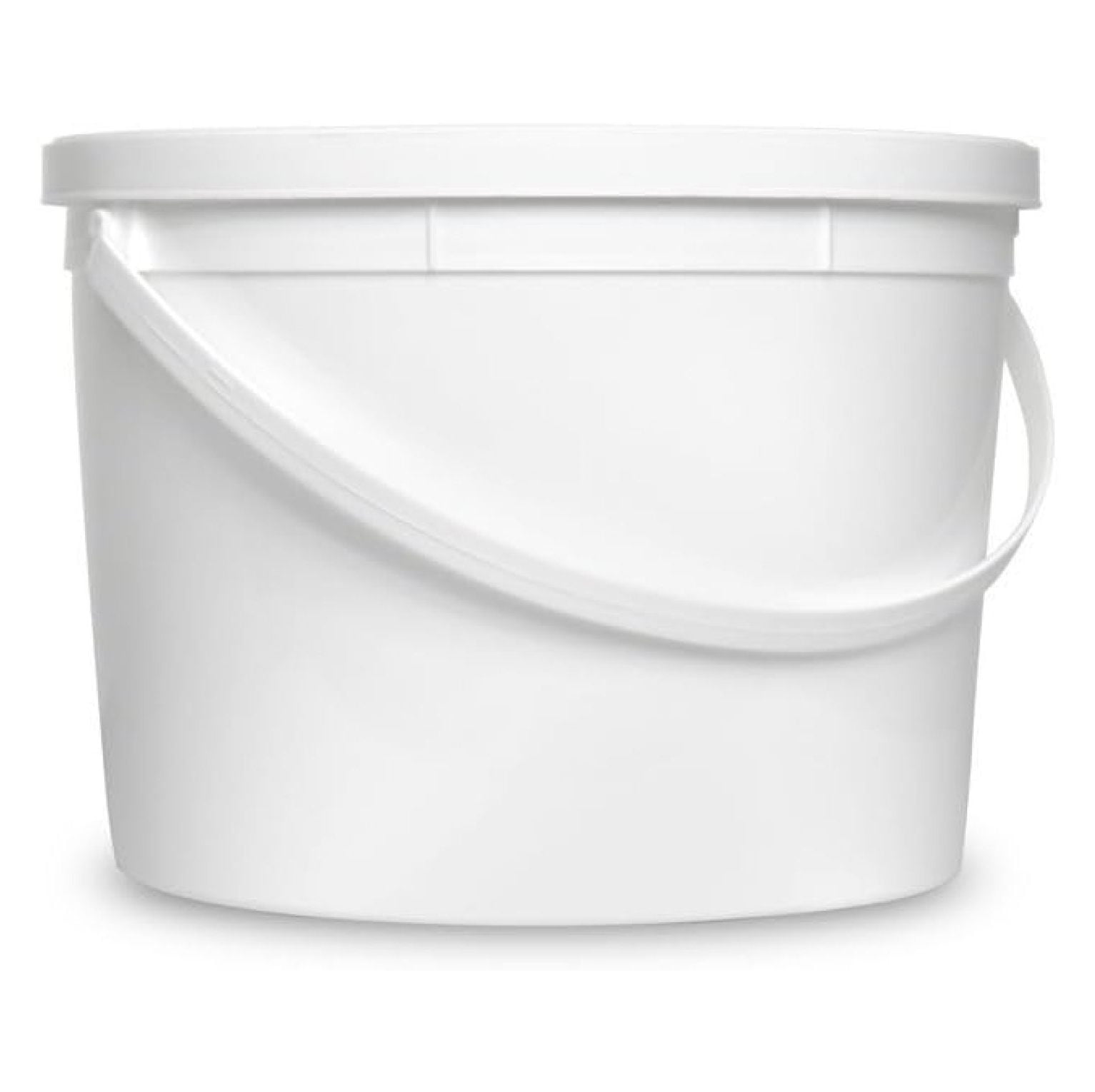 1 Gallon White Bucket & Lid Set of 12 Durable 90 Mil All Purpose