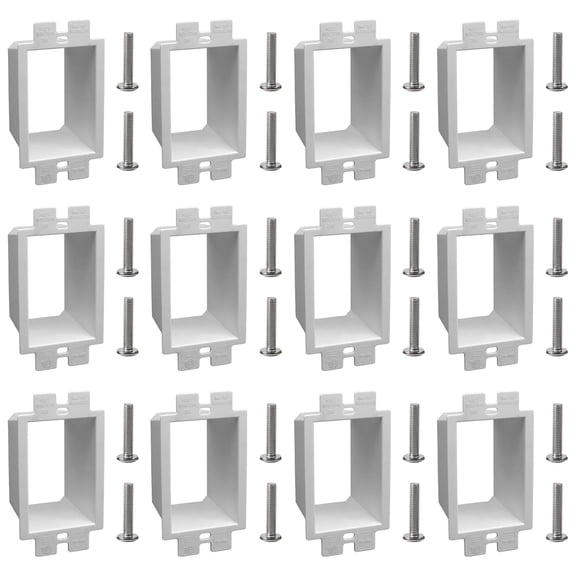 1-Gang BE1 Non-Metallic Electrical Power Outlet Box Extender(ETL Listed),Electric Box Extender for Power Switch Receptacles Accessories,Fire Rated for 2 Hours,12-Pack