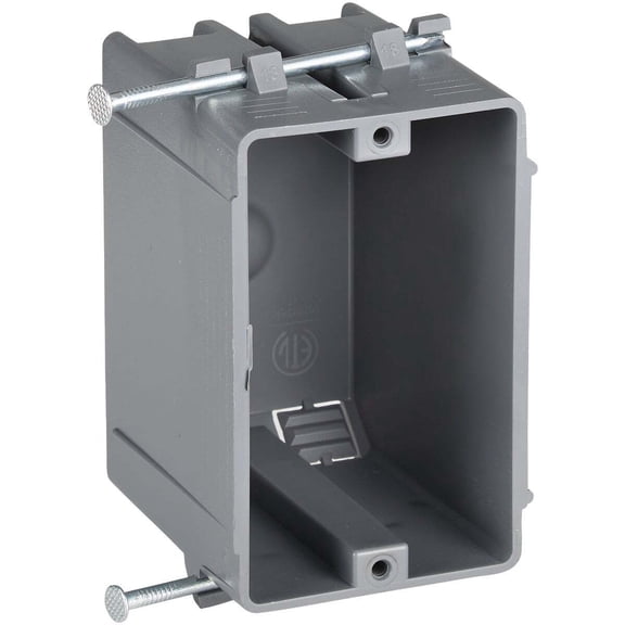 SIM Supply 1-Gang PVC Wall Electrical Box BCJ-005 - 18 Cu In, Gray