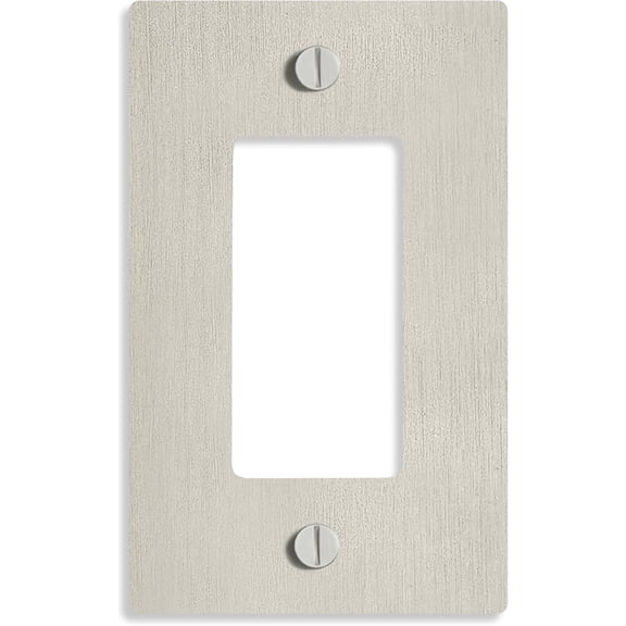 SELECT 1-Gang Satin Nickel Wall Plate Cover, Electrical Receptacle Outlet Faceplate, GFI/Rocker Decorator Light Switch Cover