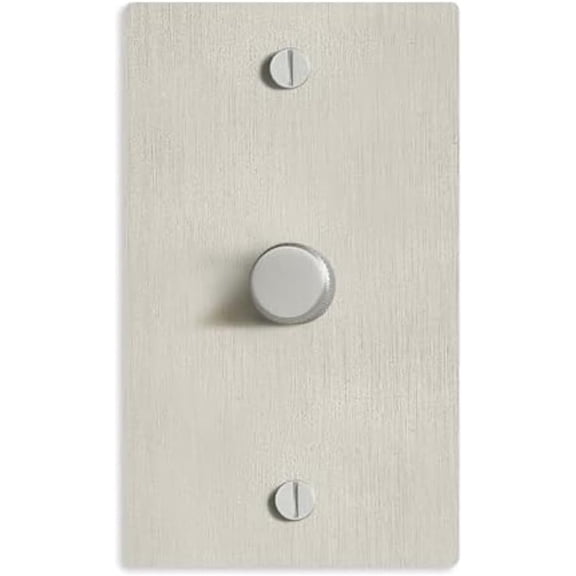 SELECT Vintage Brass Dimmer Light Switch, 1 Way Rotary Dimmer, 1 Gang TRIAC/Leading Edge Dimmable LED Light Switch, 15A 120V AC with Brass Knob, Faceplate & Dimming Module, UL Listed