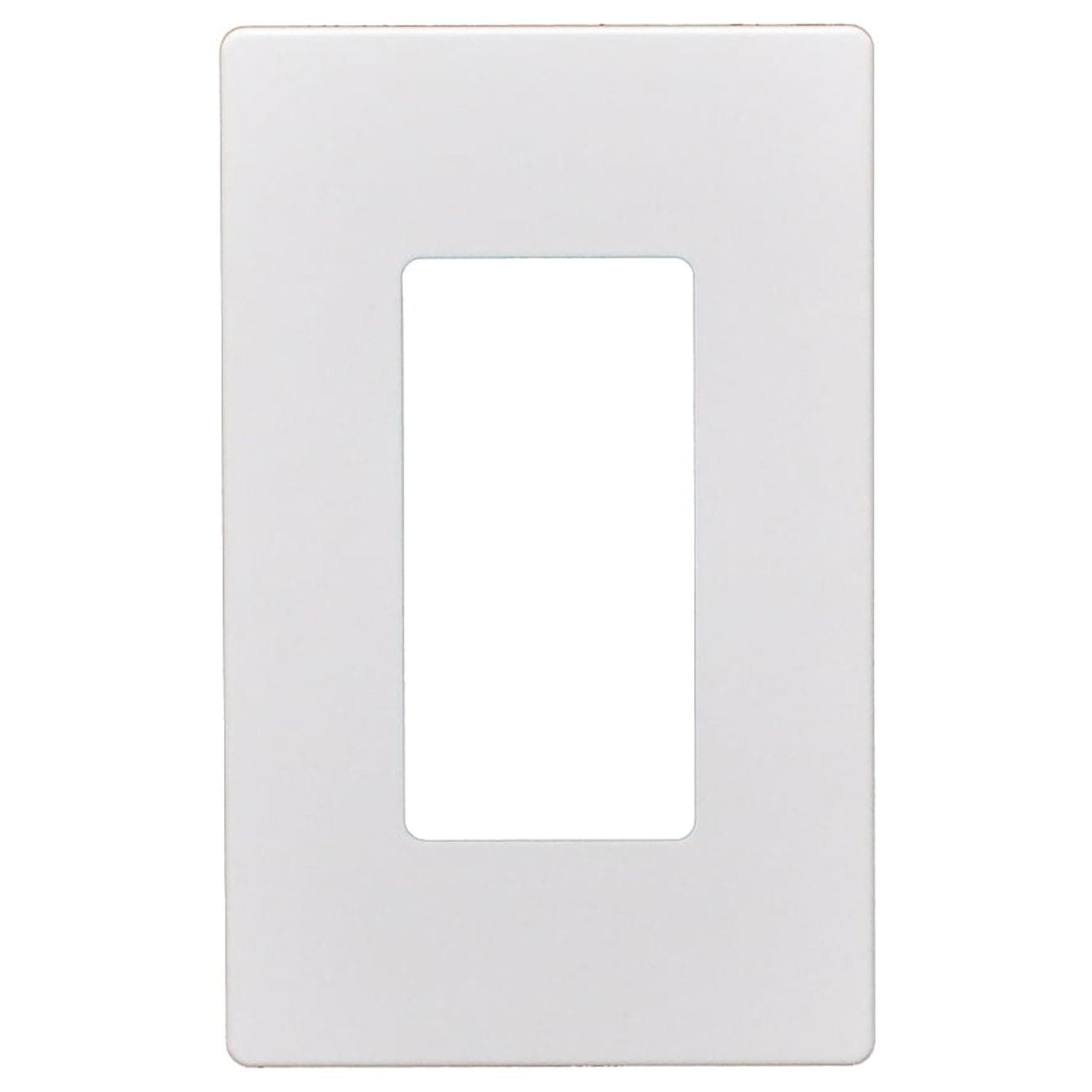 White Thermoplastic 1-Gang Screwless Decorator Wall Plate