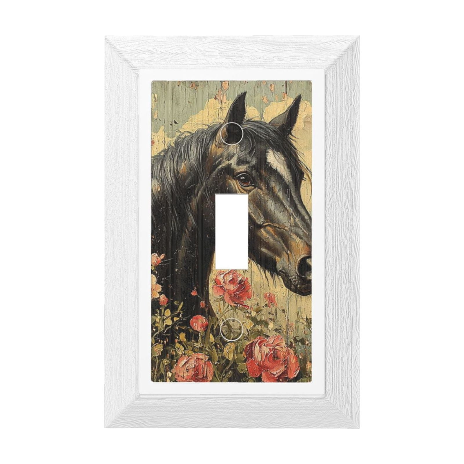 1-Gang Single Toggle Wall Plate, Wood Grain Texture Polycarbonate ...