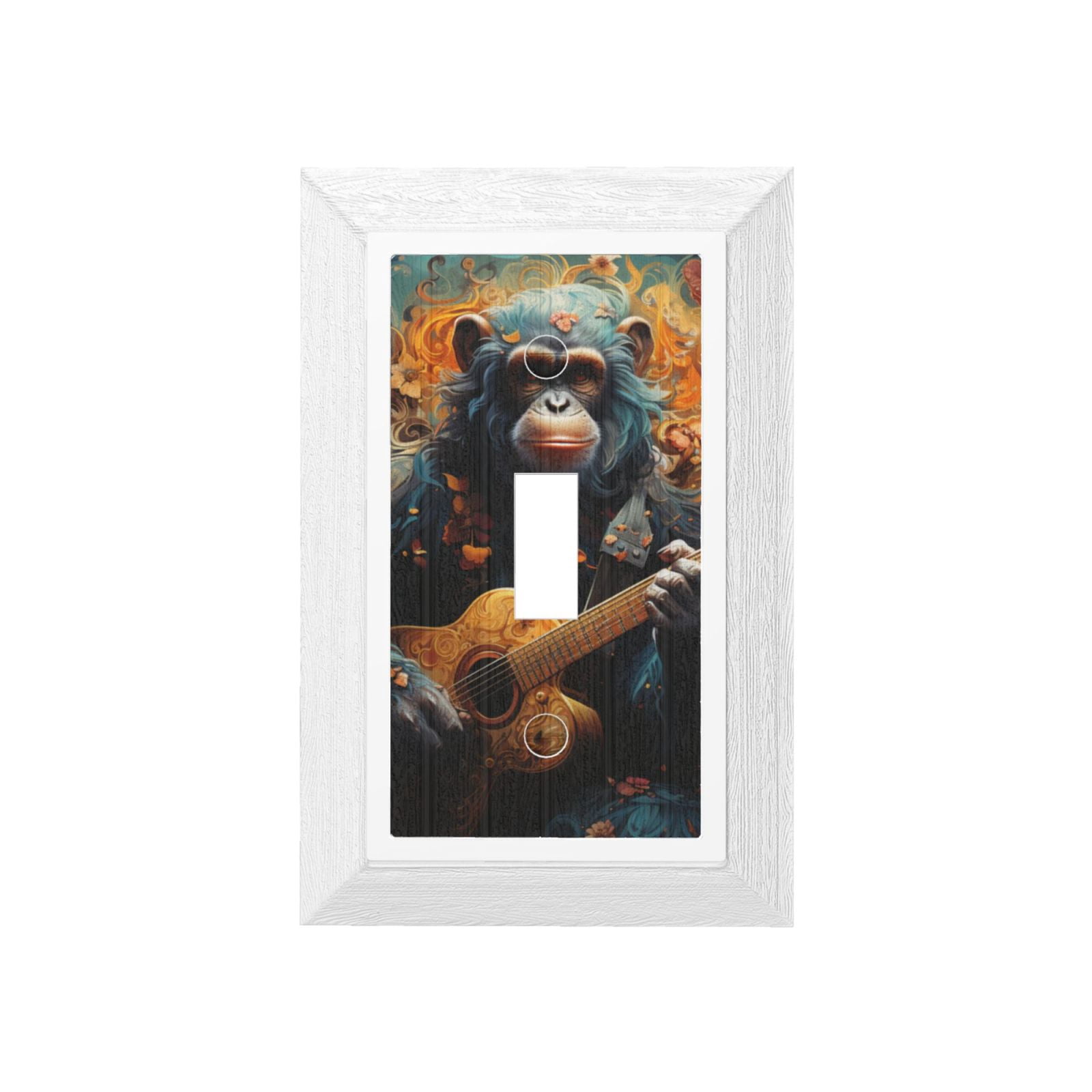 1-Gang Single Toggle Wall Plate, Wood Grain Texture Polycarbonate ...