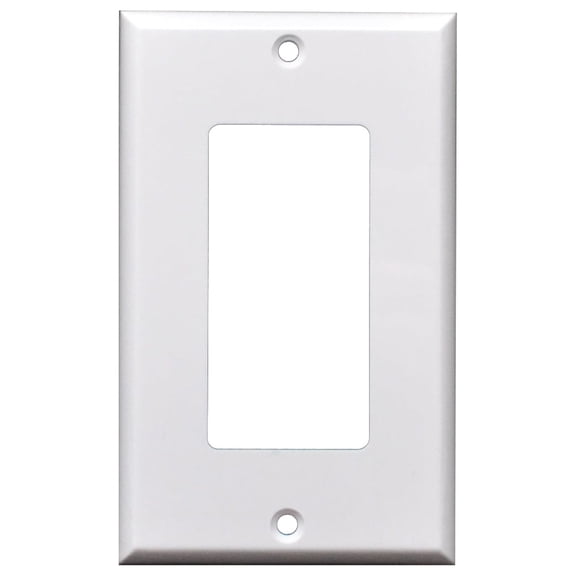 1 Gang Standard Decorator Wall Plate White