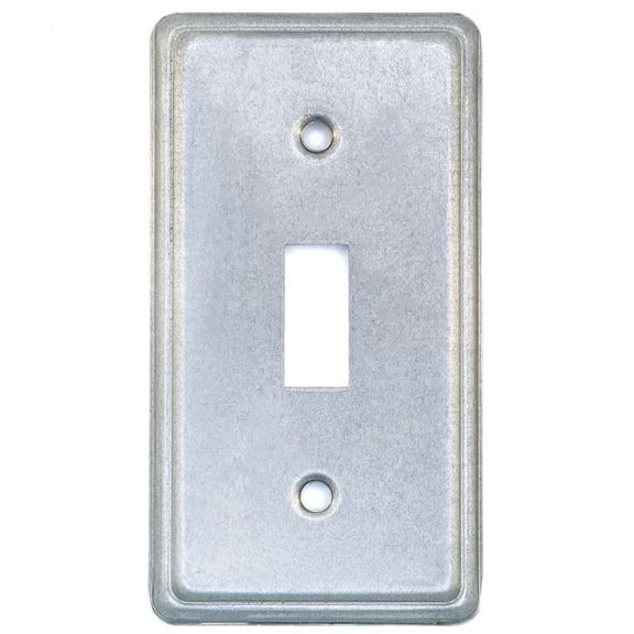 1-Gang Toggle Switch Stainless Steel Utility/Handy Box Cover 4" x 2" Metal Electrical Utility Cover & Handy Box Plate, Heavy-Duty, Corrosion-Resistant, Includes Screws, Made in USA