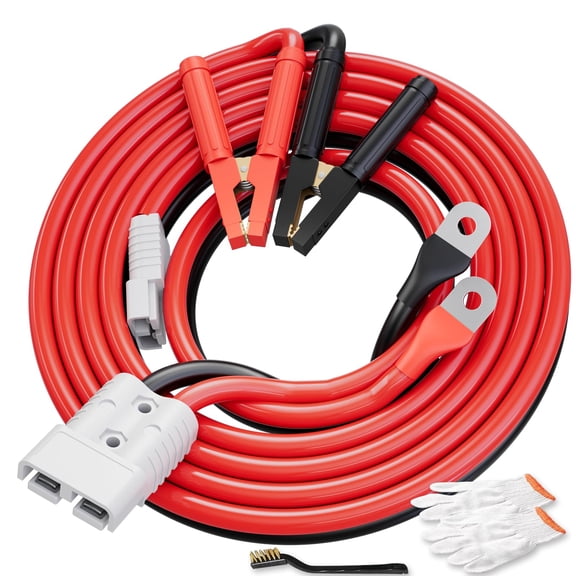 1 Gauge 30 FT Heavy Duty Jumper Cables for Car Battery, 900Amp Quick Connect Booster Cables for Jump Starting Dead or Weak Batteries, Suitable for 8L Gas & 6L Diesel, Carrying Bag Included