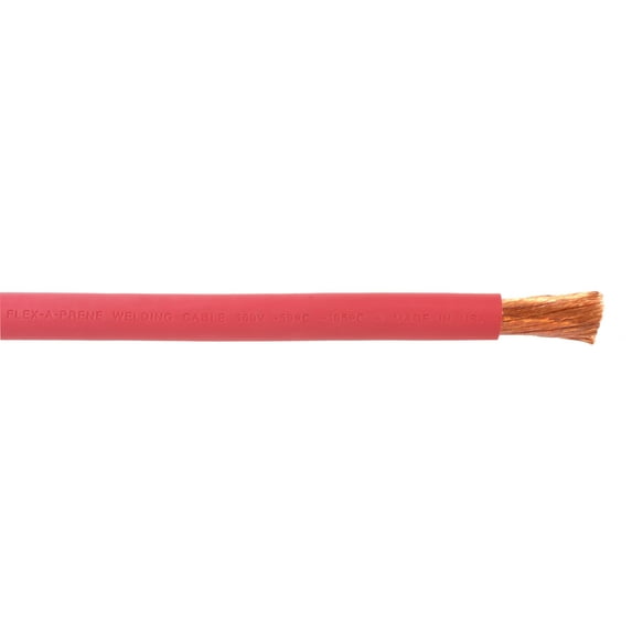 #1 Gauge AWG - Flex-A-Prene® - Welding/Battery Cable - Red - 600 V - Made in USA (15 FEET)