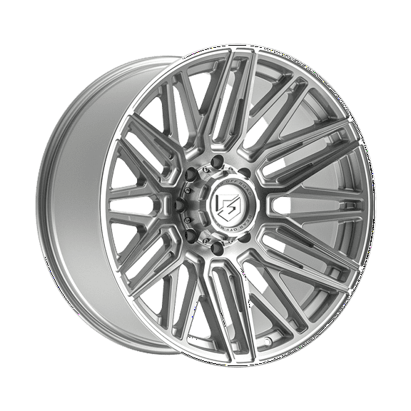 1 Gear Off Road 22x12 8X6.50 -44 770BS Brushed Silver Wheel Rim