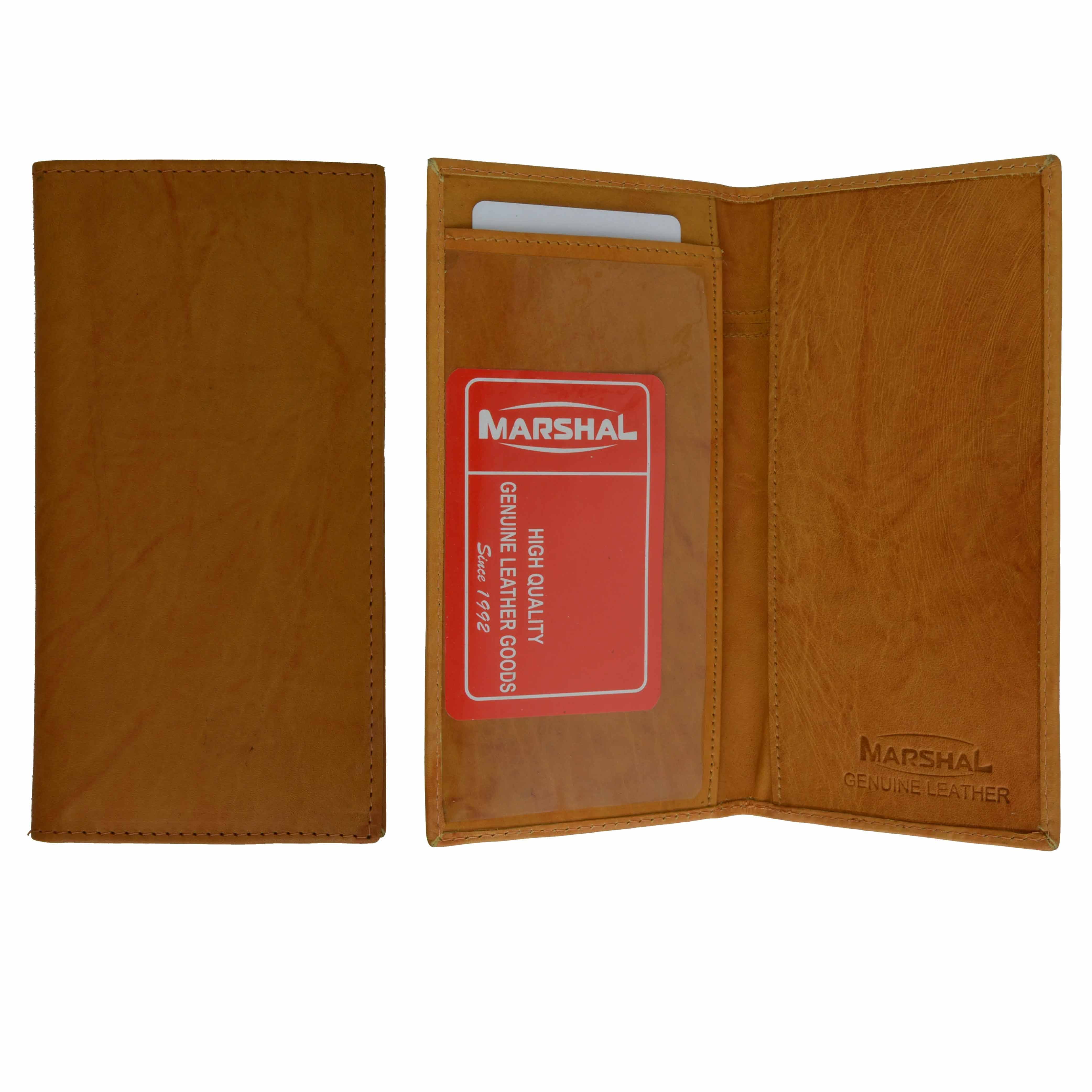 1 Genuine Leather Checkbook Cover Card Holder Bifold Wallet Organizer