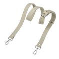thumbnail image 1 of 1" Genuine Leather Purse Strap for Bag (Grey, Silver Buckle), 1 of 6