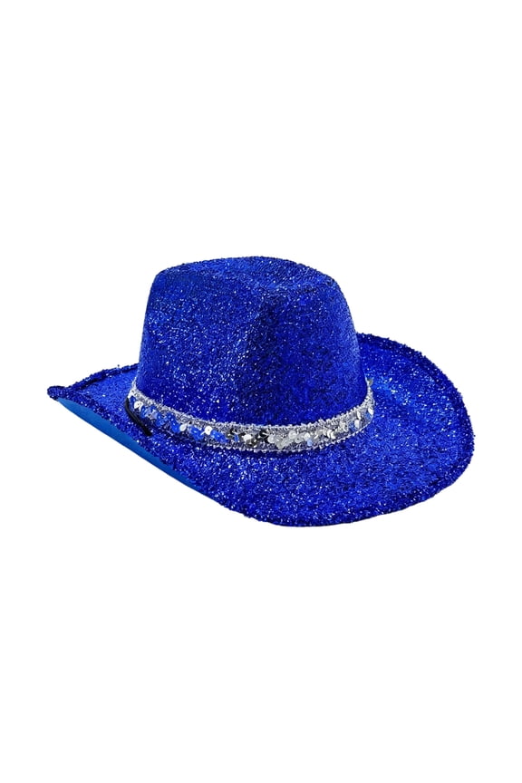 1. Glitter Powder Western Hat Unisex Sparkling Top Hat Wide Brim for Music Festival Parties Costume Accessories Headwear