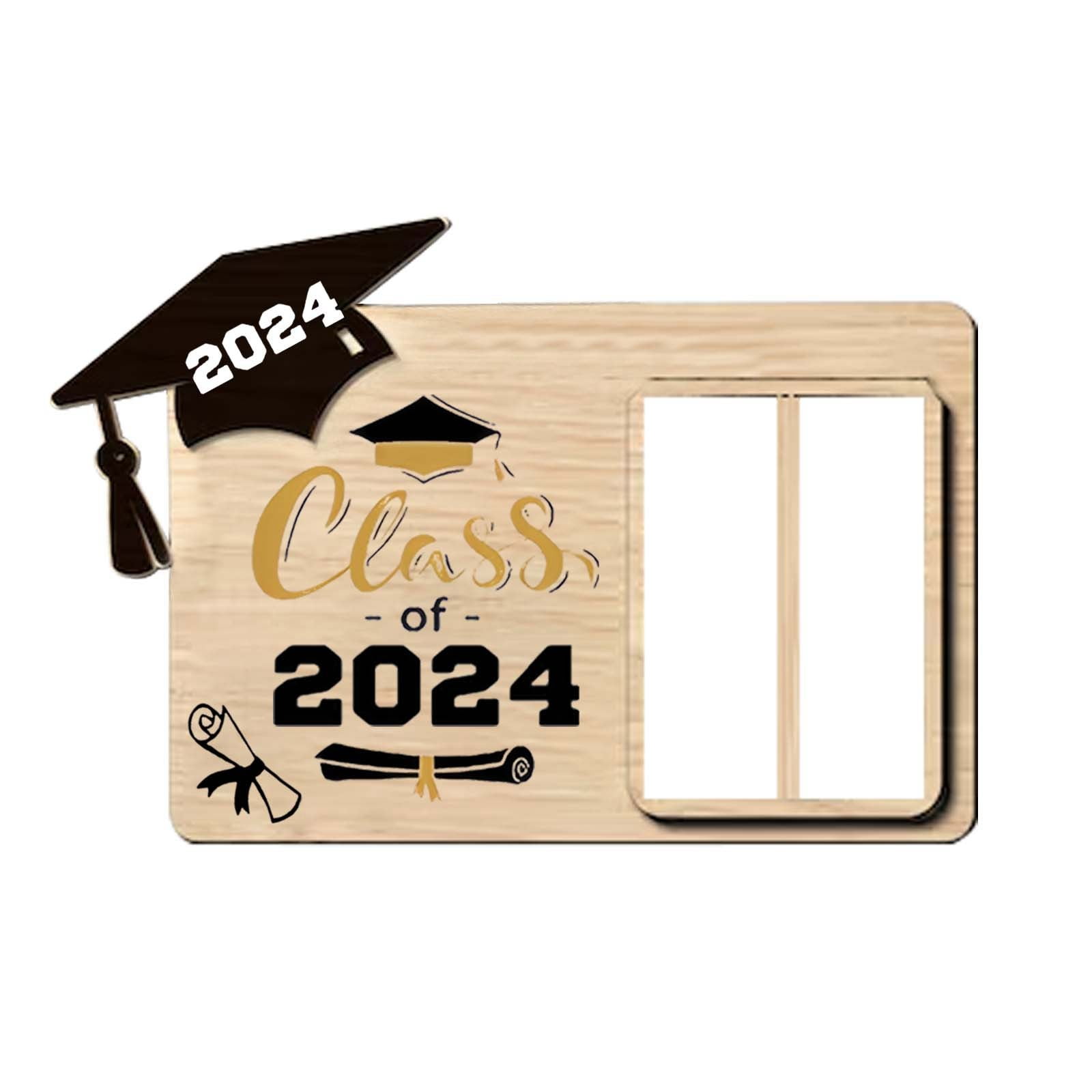 1 Graduation Gift Box Wooden Graduation Card Box Box 2024 Level Envelope Wallet Advanced Gift