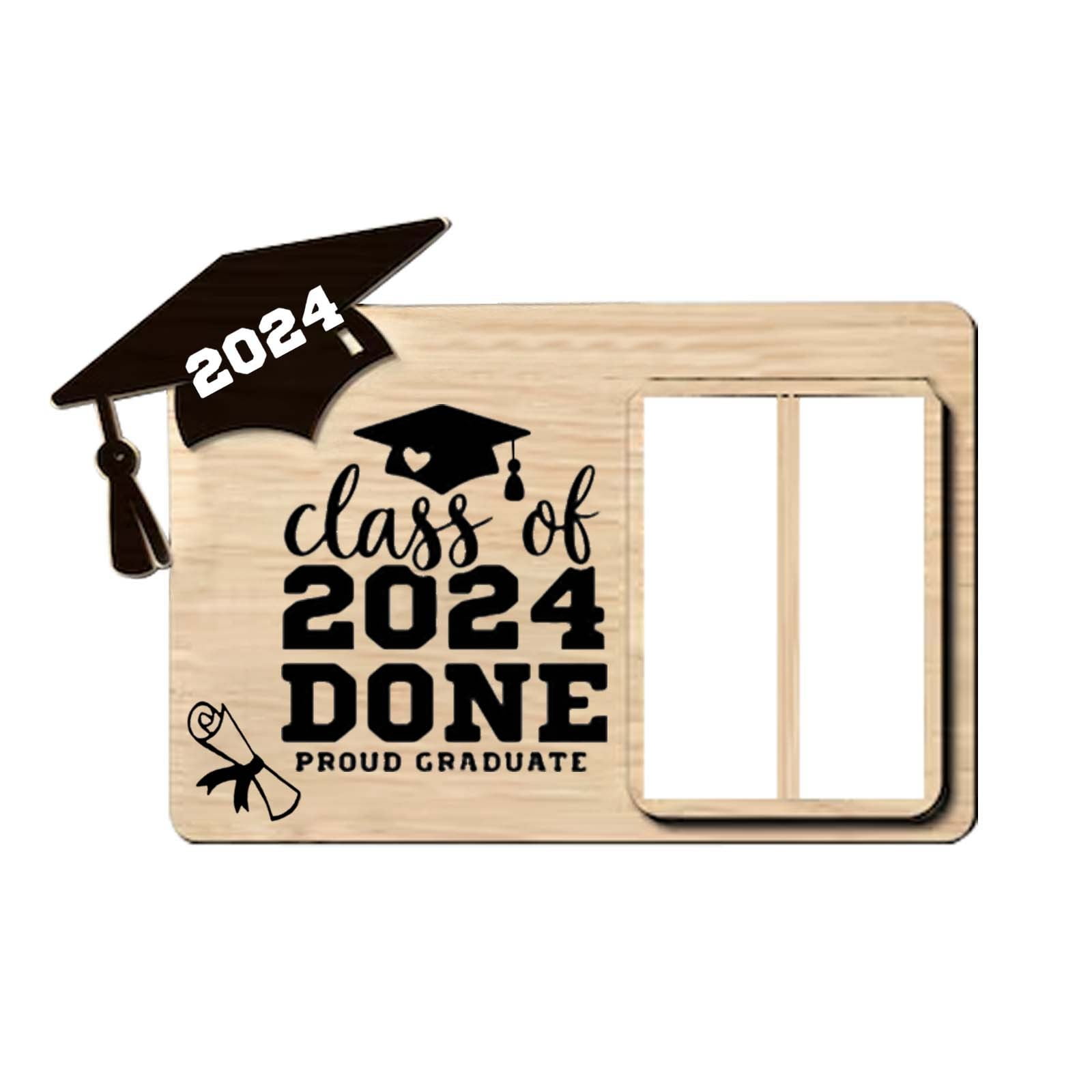 1 Graduation Gift Box Wooden Graduation Card Box Box 2024 Level