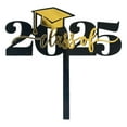 thumbnail image 1 of 1 Graduation Season Cake Insert Clearance! Class of 2025 Graduation Cupcake Toppers Glitter Diploma Cap Cupcake Picks 2025 Graduation Theme Cake Decorations, 1 of 4