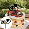 thumbnail image 1 of 1 Graduation Season Cake Insert Clearance! Class of 2025 Graduation Cupcake Toppers Glitter Diploma Cap Cupcake Picks 2025 Graduation Theme Cake Decorations, 1 of 8