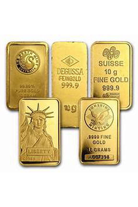 1 Gram Fine Raw Gold Bar-Random Mint (Varied Condition, Any Mint)