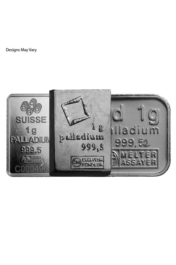 1 Gram Generic Palladium Bar .999+ Fine (Secondary Market)
