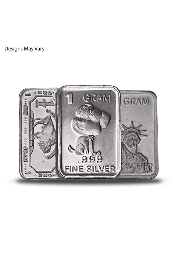 1 Gram Generic Silver Bar .999 Fine