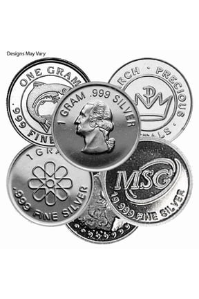 1 Gram Generic Silver Round .999 Fine