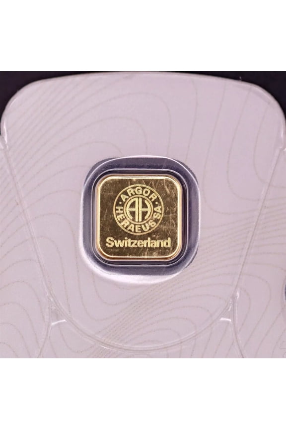 1 Gram Gold Argor Heraeus Goldseed Bar 1 g .9999 Fine Gold - In Assay