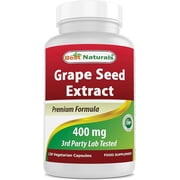 Best Naturals Grape Seed Extract 400 mg 120 Vegetarian Capsules